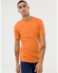 T-shirt à col rond orange Jefferson