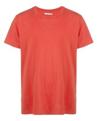 T-shirt à col rond orange John Elliott