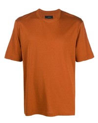 T-shirt à col rond orange Joseph