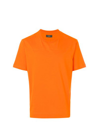 T-shirt à col rond orange Joseph