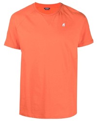 T-shirt à col rond orange K-Way