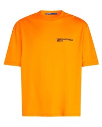 T-shirt à col rond orange KARL LAGERFELD JEANS