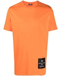 T-shirt à col rond orange Karl Lagerfeld