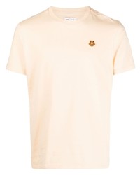 T-shirt à col rond orange Kenzo