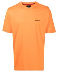 T-shirt à col rond orange Kiton