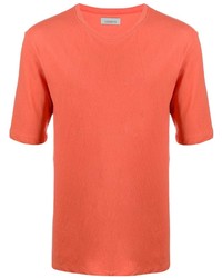 T-shirt à col rond orange Laneus