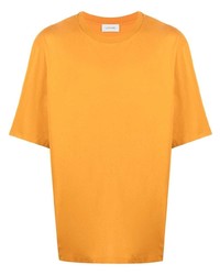 T-shirt à col rond orange Lemaire