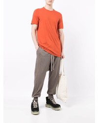 T-shirt à col rond orange Rick Owens DRKSHDW