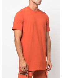 T-shirt à col rond orange Rick Owens
