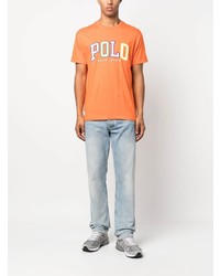 T-shirt à col rond orange Polo Ralph Lauren