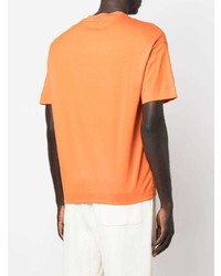 T-shirt à col rond orange Emporio Armani