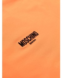 T-shirt à col rond orange Moschino