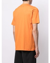 T-shirt à col rond orange Kiton