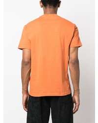 T-shirt à col rond orange Stone Island