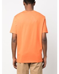 T-shirt à col rond orange Paul & Shark