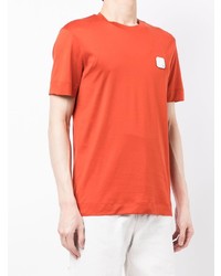 T-shirt à col rond orange Emporio Armani