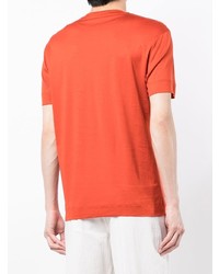 T-shirt à col rond orange Emporio Armani