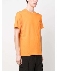 T-shirt à col rond orange Stone Island