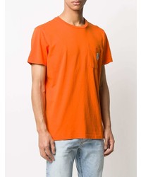 T-shirt à col rond orange Diesel