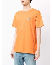 T-shirt à col rond orange Armani Exchange