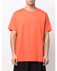 T-shirt à col rond orange Balmain