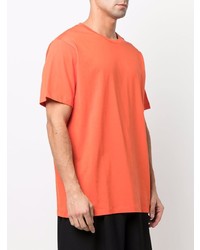 T-shirt à col rond orange Balmain