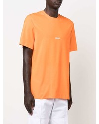 T-shirt à col rond orange MSGM