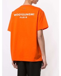 T-shirt à col rond orange Wooyoungmi