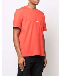 T-shirt à col rond orange MSGM