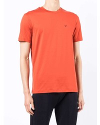 T-shirt à col rond orange Emporio Armani