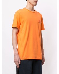 T-shirt à col rond orange Ea7 Emporio Armani