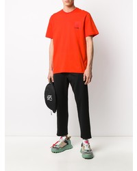 T-shirt à col rond orange MSGM