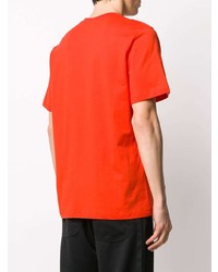 T-shirt à col rond orange MSGM