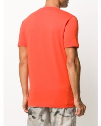 T-shirt à col rond orange Off-White