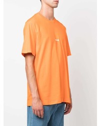 T-shirt à col rond orange MSGM