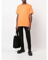 T-shirt à col rond orange MSGM