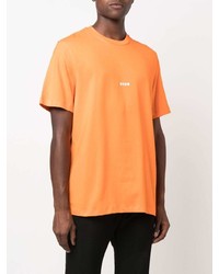 T-shirt à col rond orange MSGM