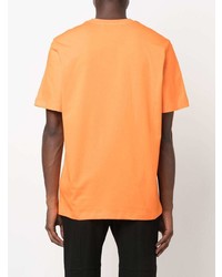 T-shirt à col rond orange MSGM