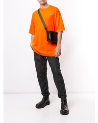 T-shirt à col rond orange Vetements