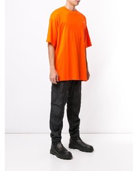 T-shirt à col rond orange Vetements