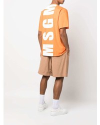 T-shirt à col rond orange MSGM