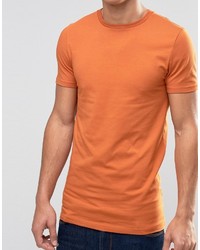 T-shirt à col rond orange Asos