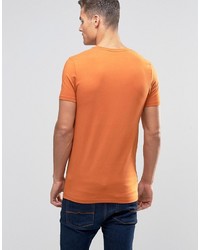 T-shirt à col rond orange Asos