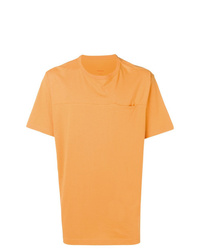 T-shirt à col rond orange Maharishi