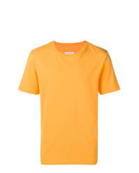 T-shirt à col rond orange Maison Margiela