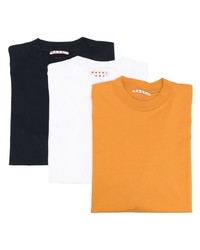 T-shirt à col rond orange Marni