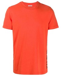 T-shirt à col rond orange Moncler