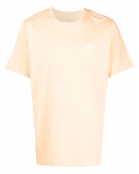 T-shirt à col rond orange Nike