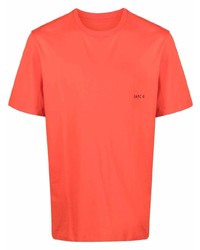 T-shirt à col rond orange Oamc