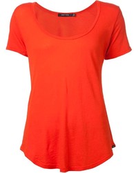 T-shirt à col rond orange Obey